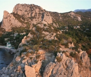 Вид на гору Кошка со скалы Дива